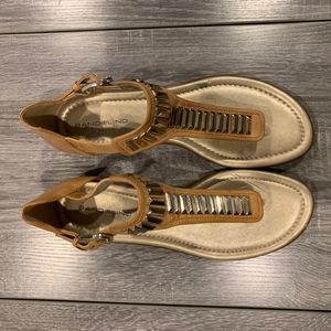 Bandolino sandals with metal detail, size 10